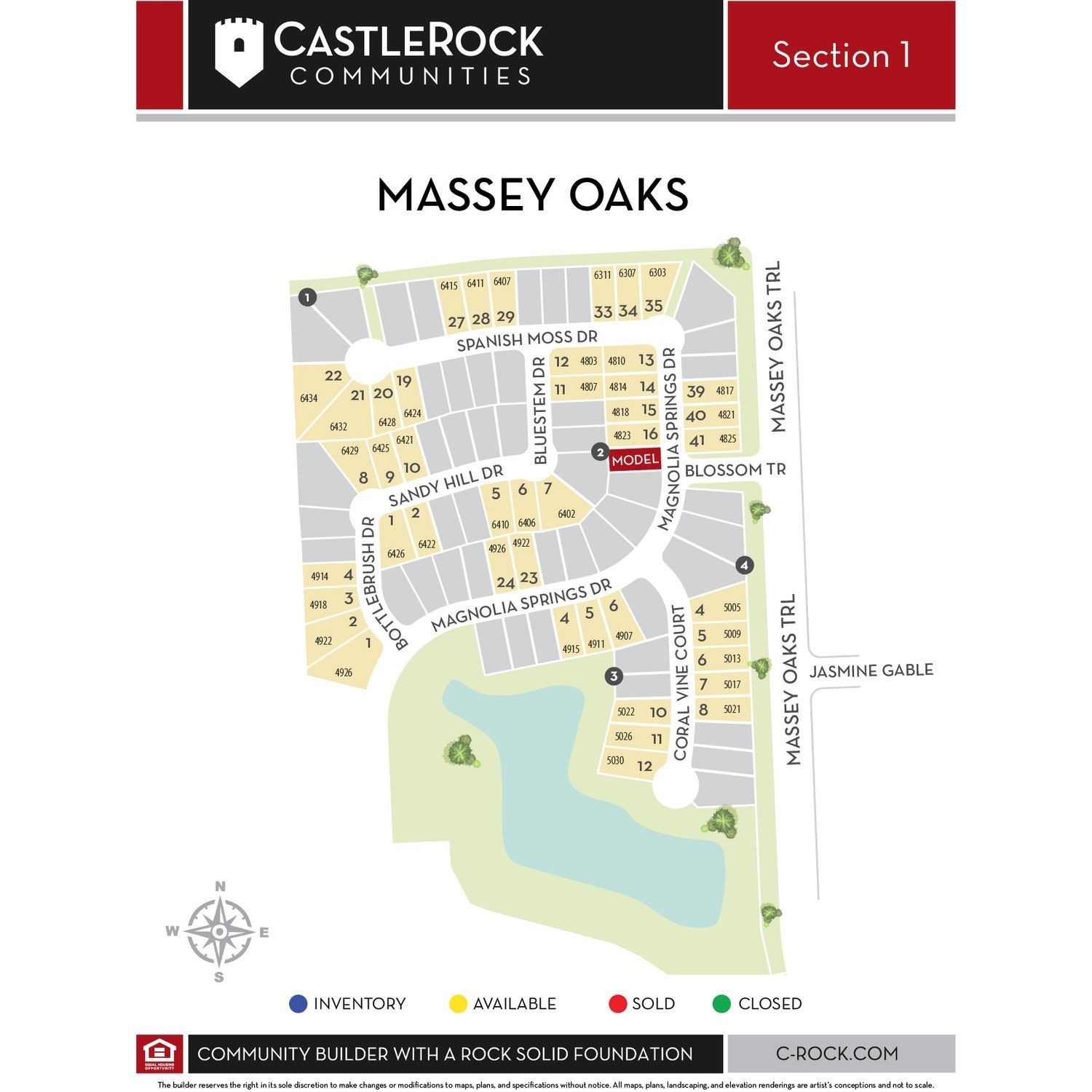 34. Massey Oaks By Castlerock Communities 4826 Magnolia Springs Dr.