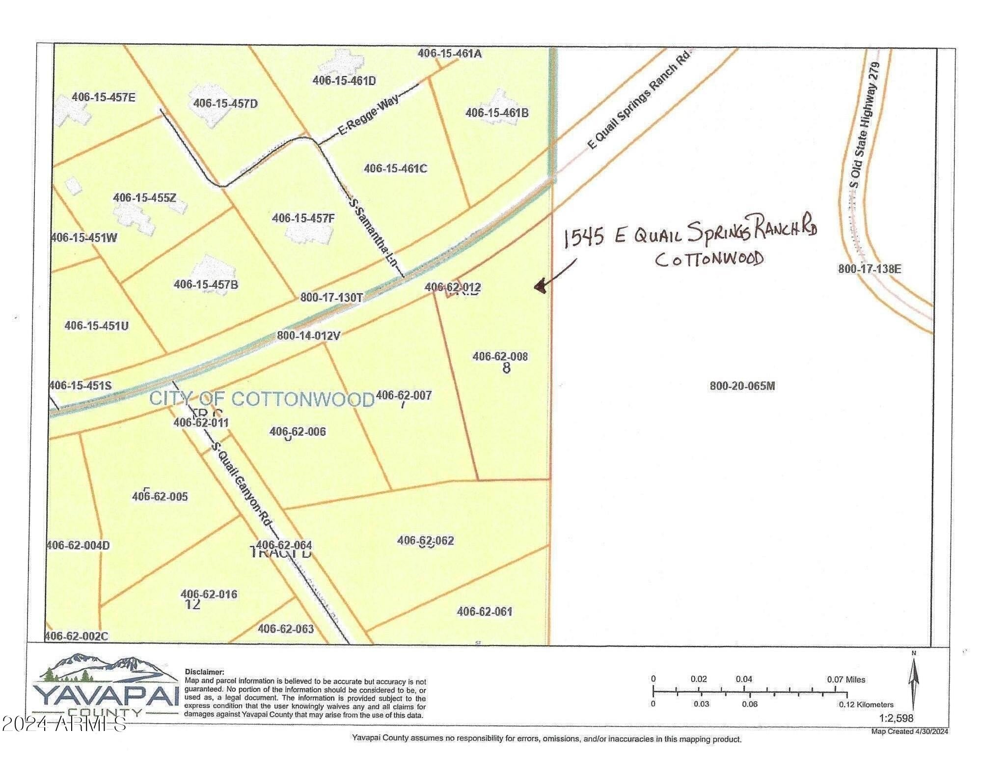 1. 1545 E Quail Springs Ranch Road