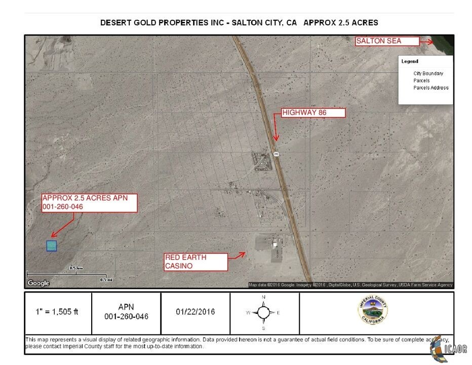 2. 0 Vac Dsrt W Of Red Earth Casino, Salton City