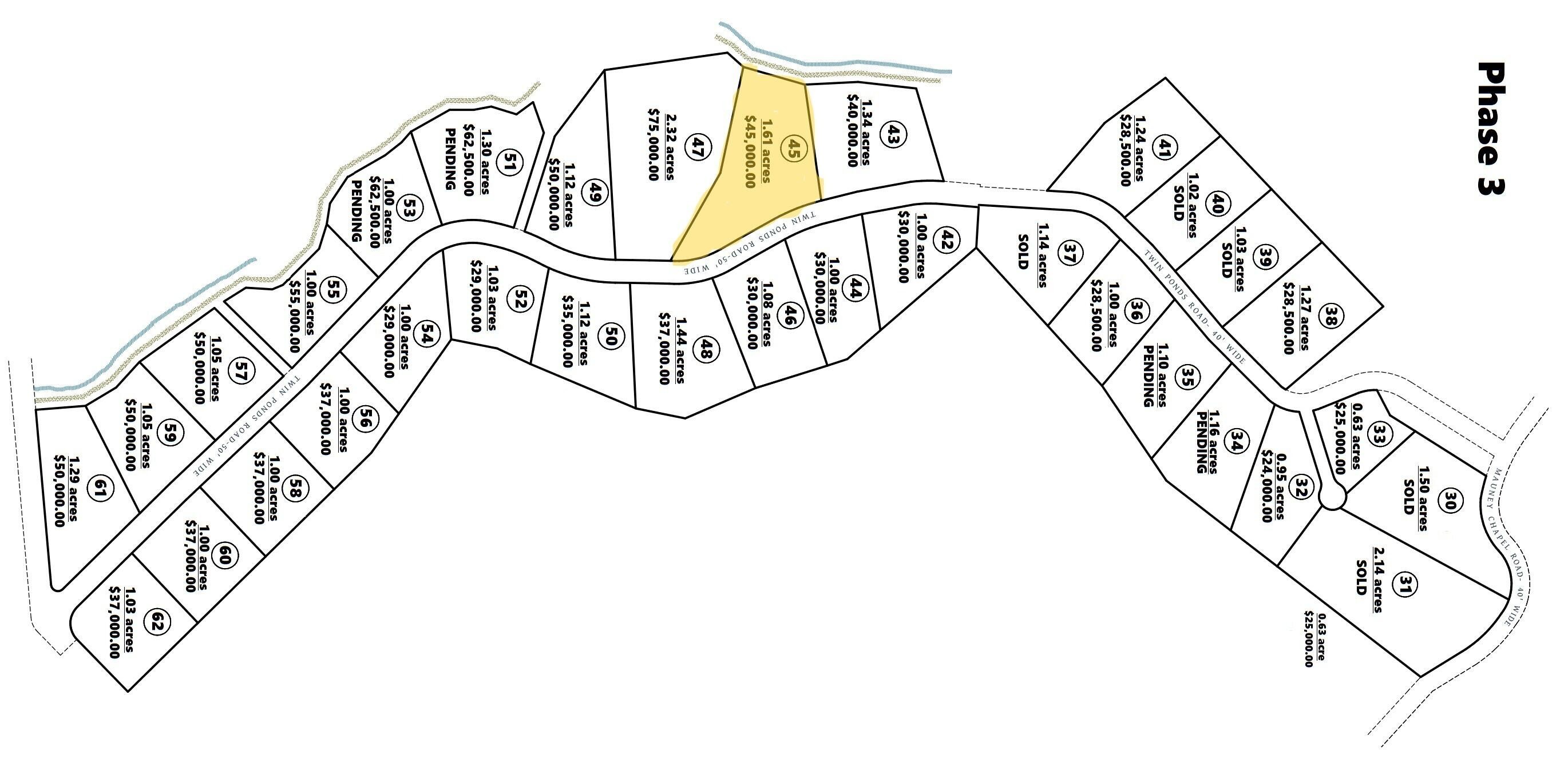 2. P-3 Lot 45 Twin Ponds Road