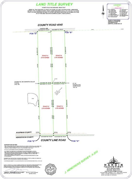 1. Tract A 2.75ac Co Road 4045