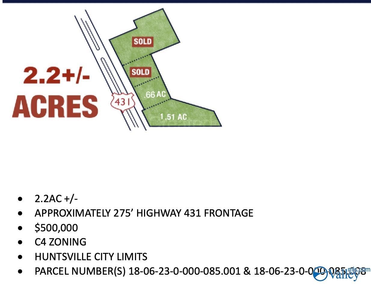 2. 2 Acres Highway 431 South