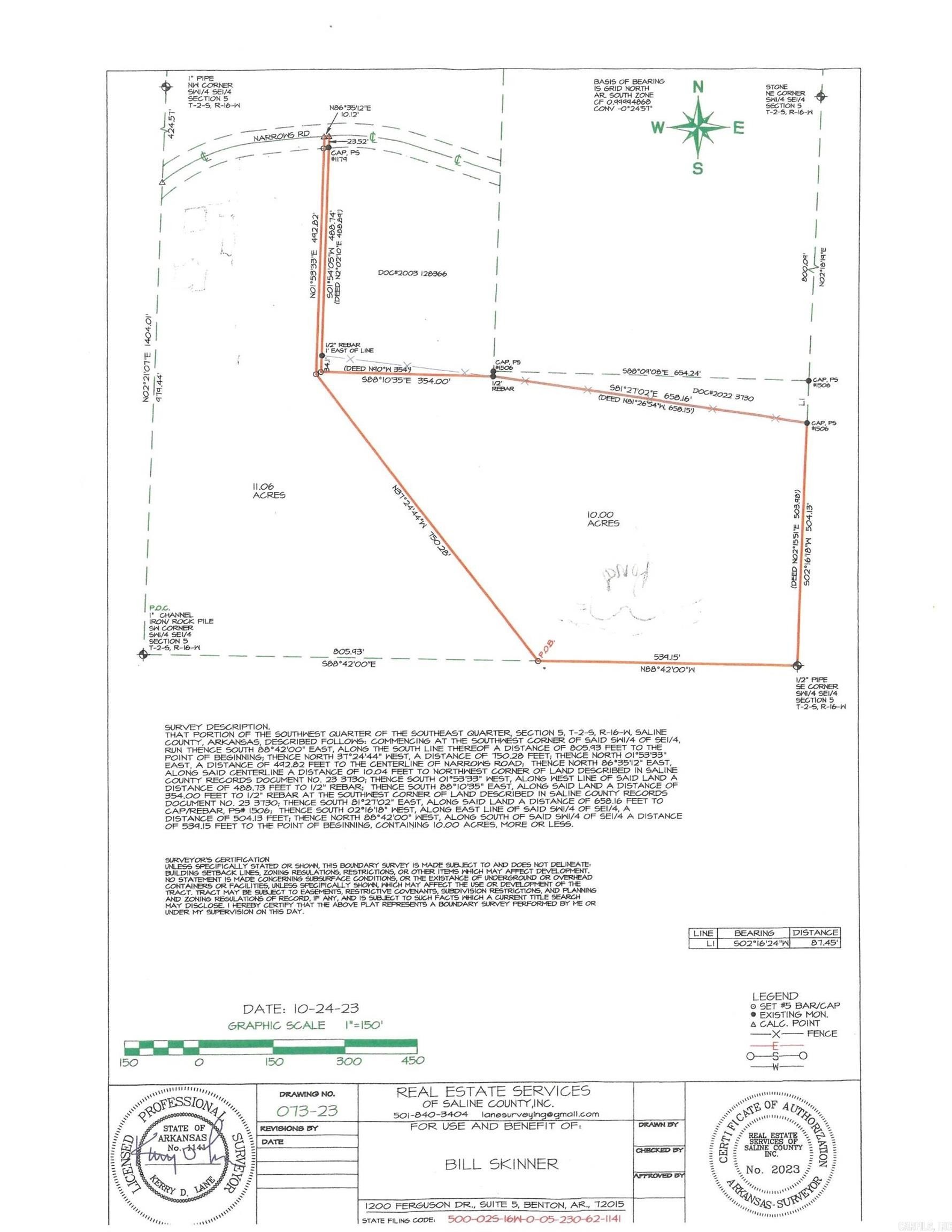 1. 4218 Narrows Road (10 Acres)