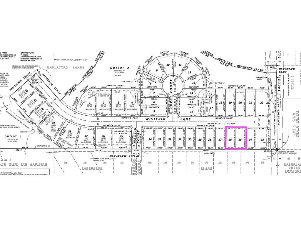 1. 1228 &amp; 1226 (Lot 25 &amp; 26) Wisteria Lane