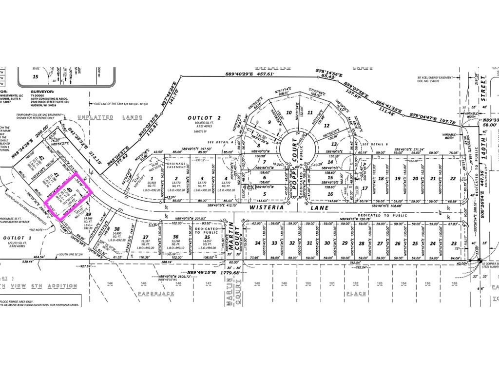 1. 1175 (Lot 40) Wisteria Lane