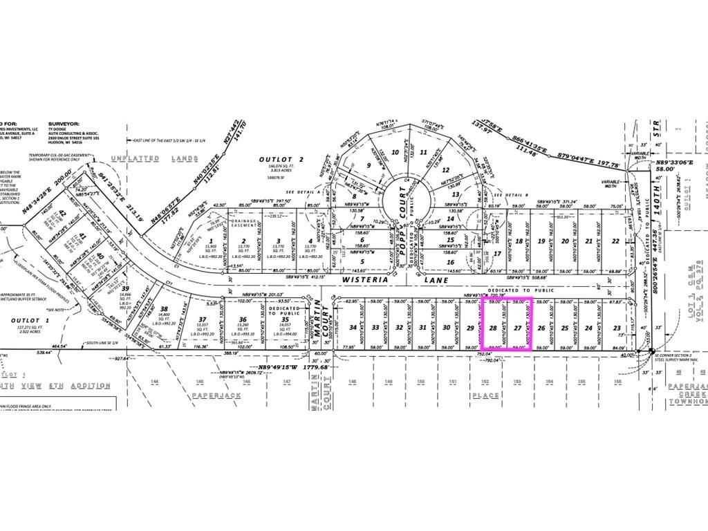 1. 1224 &amp; 1222 (Lot 27 &amp; 28) Wisteria Lane