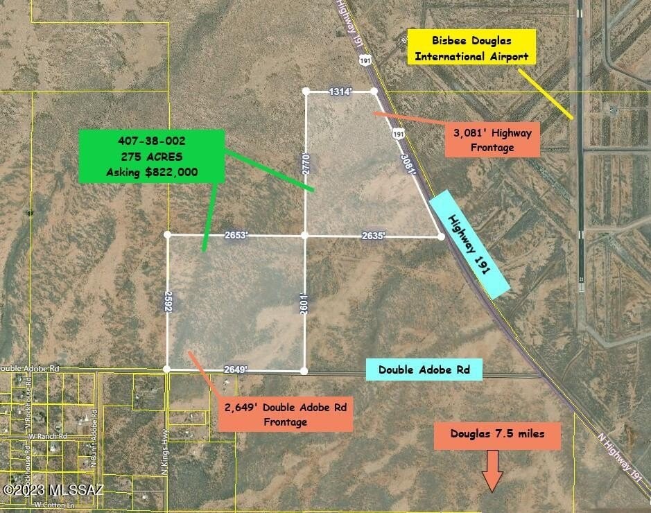 1. 275 Ac On Highway 191 &amp; Double Adobe