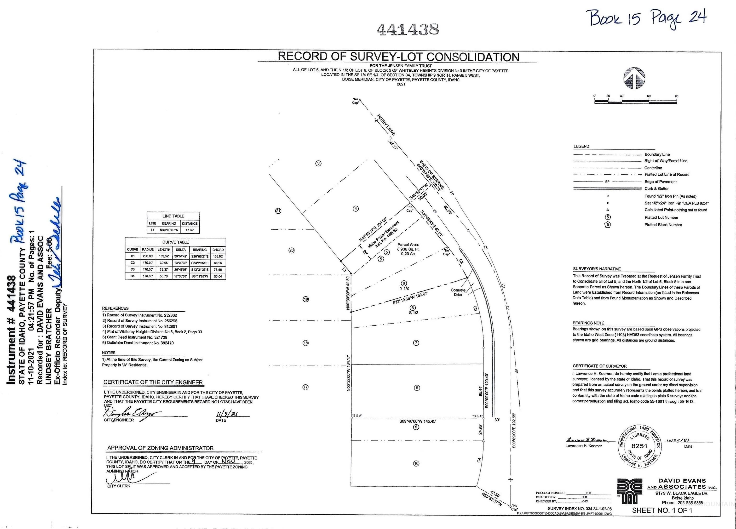 1. Lot 5 &amp; N 1/2 Of 6 On Perry Drive