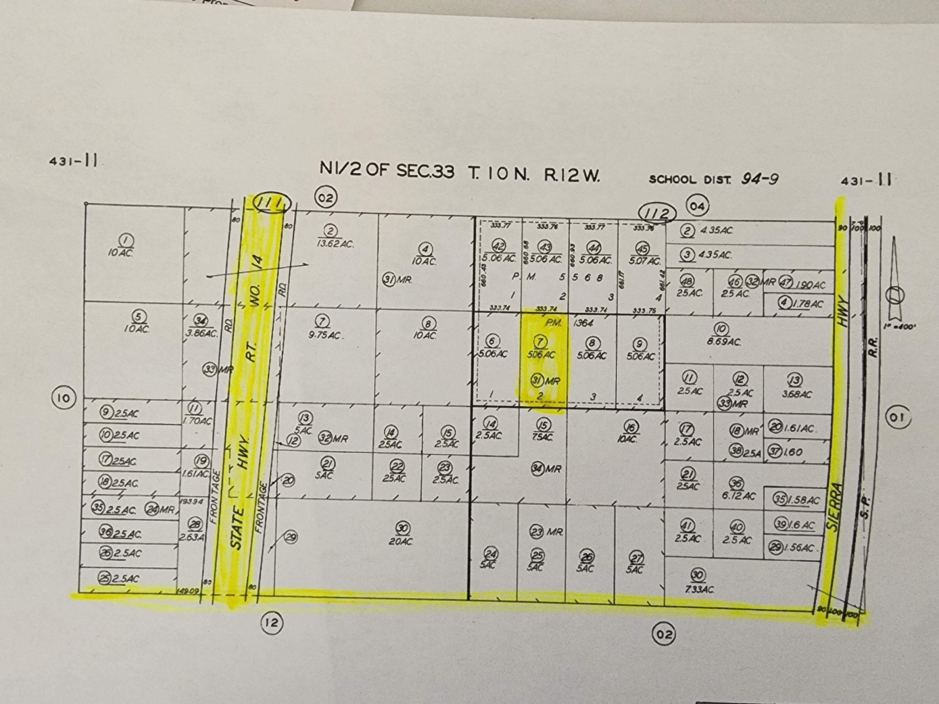 3. Lot 2 Parcel Map 1364 . Map Ref