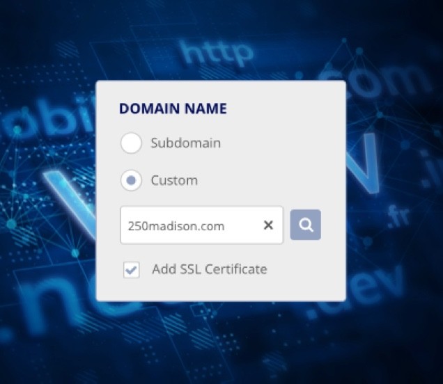 Select Your Site Domain Name
